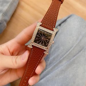 Couple must-have watches bright color strap surrounds the unique H shape Imported multifunctional quartz movement306l216F