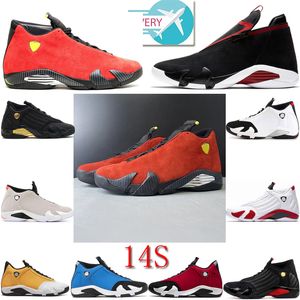 Designer Jumpman 14 Scarpe da basket Sneakers 14s Momenti decisivi Palestra Red Ginger Hyper Royal Playoff Gioco inverso BlackOG Scarpe da ginnastica da jogging Taglia scarpe Eur 36-45