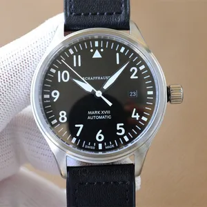 Oryginalny wydanie Pilot IW327010 V7 MARK FABRICA XVIII AAAAA 5A WATWOTA WATW 40 mm MENS AUTOMATYCZNY MECHANICZNY 2892 Ruch z opaską ze skóry prezentowej 01tuy2