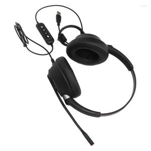 Telephone Headset Noise Cancelling Speaker Volume Adjustment Binaural Business For Call Center