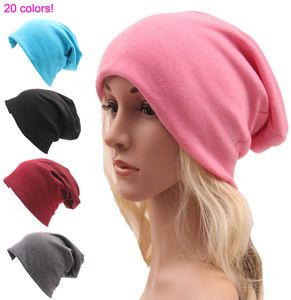 Moda algodão slouchy gorro chapéus 20 cores sólidas macio desportivo estilo de rua hip hop casual solto bonés para mulheres e homens