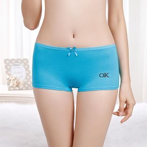 6 stycken Set Women Boxer Cotton Panties Womens Underwear Safety Panty Solid Cute Lingerie Ladies Girls Intime Woman 201112243G