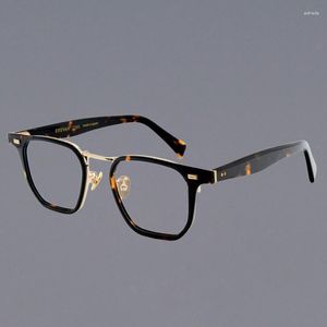 Solglasögon ramar fyrkantiga acetat kvinnors lyxiga ramglasögon transparent klassiska glasögon receptlinser läsning män hög kvalitet