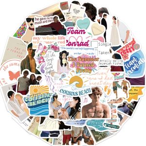 50 unidades-pacote O verão eu virei lindos adesivos de vinil à prova d'água para bagagem, garrafa de água, laptop, planejador de carro, scrapbooking, telefone, mac, porta, decalques de parede