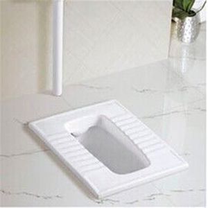 Ceramic Squatting Pan with Anti-Slip Coating for Home and Bathroom Use