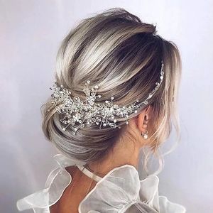 Accessori per matrimoni d'argento Teste da sposa Banchetto elegante per le donne.