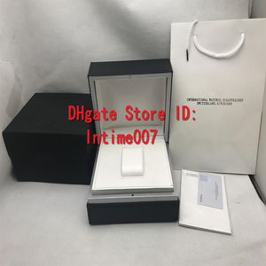 Luxury Box Quality Black Original Box Herrkvinnas klockor Boxar Män armbandsurlåda med certifikat för IWC Watc265G