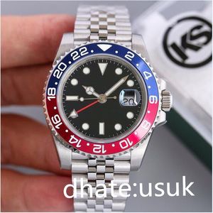 Super Qualität Herren Schwarz Grün KS Uhr Männer Automatische Eta 2836 Rot Blau 126710 Uhren Stahl Jubilee Armband 126719 Taucherarmbanduhren Geschenk Original Kunststoff Box