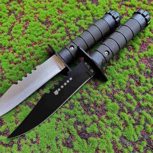 رائعة شديدة صلابة عالية 58 HRC الصيد مستقيم Blade Rescue Rescue Champing Straight Blade Tactical Knife