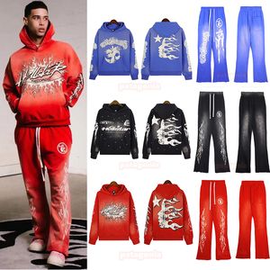 Erkek Hoodies Sweatshirts Hellstar Yeni Erkek Tasarımcı Erkek Kadın Ceket Out Giyim Mektubu Baskı Terry Pants Boyut S-XLY40F