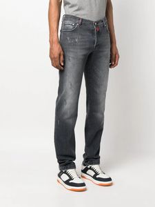 Jeans Mens Designer Kiton Kontrasterande-Details nödställda jeans vårens långa byxor för man ny stil denim byxor