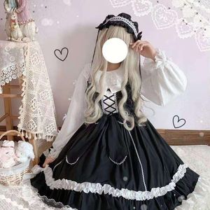 Casual klänningar japanska söta lolita klänningar kawaii kvinnor vintage harajuku ärmlös jsk rosa spänning prinsessa söt sommarfest