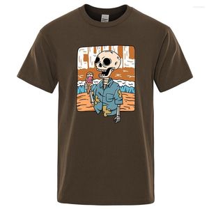 T-shirts pour hommes Ice Makes Skeletons Chill T-shirts Hommes Mode Vêtements respirants Chemise en coton d'été Hip Hop Tee-shirt surdimensionné en vrac