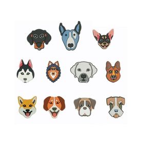 Peças de sapato acessórios borracha macia pvc encantos tamancos fivelas jibz para cão dos desenhos animados animais de estimação charme jardim sapatos fivela presentes de aniversário parte fav dh56n