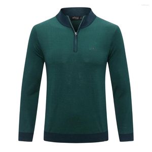 Men's Sweaters OECHSLI Sweater Wool 2024 Warm Fashion Zipper Elasticity Noble Winter Clothinghigh Quality Big Size M-5XL