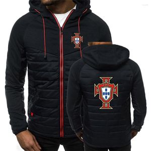 Erkek Hoodies Futbolcu Portekiz 2023 Kış 7 Molor Fermuar Kapşonlu Pamuk Ceket Sweatshirt Sıradan Patchwork Uzun Kollu Ceket Üstleri