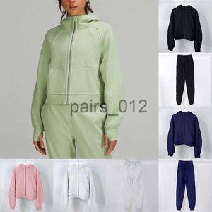 Women's TraCKsuits TraCKsuits suits Womens Sports Pants Hoodies Sets Designers JaCKets Yoga CloTHes Autumn and Winter SCUBA Tech Fleece Sweatpants LULUs x0911