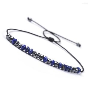 Strand 3x4mm Faseted Rondelle Hematit ve Lapis Labradorit Garnet Malakit Güneş Taşı Doğal Taş Boncuk Ayarlanabilir Bilezik