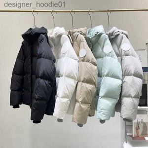 Herrarna ner designer kanadensiska kvinnor ner jackor mode puffer kappa vinter varma huva rockar kvinnor mens klassiska tryck yttre kläder l230911