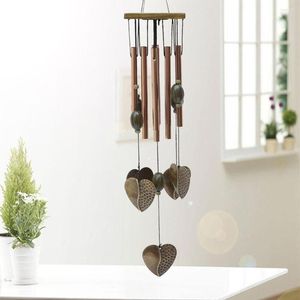 Dekorativa figurer 1st Stort Deep Tone Windchime Chapel Bell Wind Chimes Outdoor Garden Home Decor Metal Wood Decoration