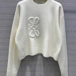 new womens sweater autumn trendy long-sleeved top high-end slim pullover coat designer Sweater women white thin knit sweaters