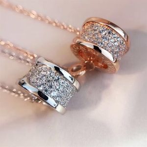 popular necklace Luxury official reproductions diamonds pendants necklaces Top quality 18k gold plated love series advanced AAAAA 287Z