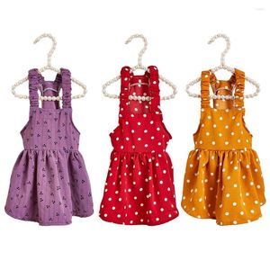 Odzież dla psów koreańskie ubrania psów elegancka pomarańczowa sukienka do kropki impreza moda mody