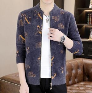 남자 디자이너 스웨터 브랜드 패션 니트 라펠 가디건 대형 코트 빈티지 남자 캐주얼 모직 재킷