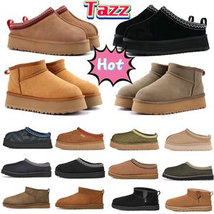 منصة أستراليا مصممة أحذية الرجال نساء Tazz Maxi Tasmans Ultra Mini Platform Booties Tasman Slippers Suede Boot Mens Slides Disquette Slipper Shoes Women
