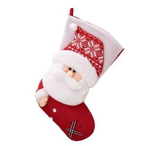 Weihnachtsdekorationen, Weihnachtssüßigkeitsstrumpf, Weihnachtsmann-Sack, Geschenktüte, Weihnachtssocken-Anhänger, Frohe Weihnachtsdekorationen für Noel Navidad, Jahr 230911