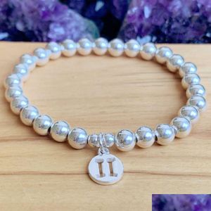 Beaded Mg1262 New Arrival Design Gemini Zodiac Charm Bracelet Womens Spiritual Nce Yoga Mala Energy Protection Drop Delivery Dhgarden Dhmfv