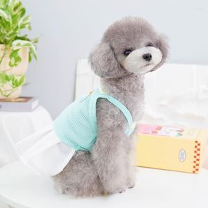 Vestuário para cães chihuahua gato vestido verão saia yorkshire terrier pomeranian maltês shih tzu filhote de cachorro roupas para animais de estimação trajes