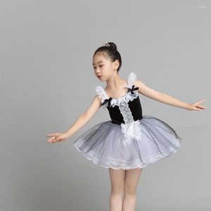 Stage Wear Girl Princess Dress White Lace Ballet Dance Tutu Lolita Court Style Performance