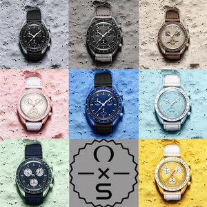 Bioceramic Planet Moon Men's Watches Full Function Quarz Chronograph Designer Watch Mission to Mercury 42mm Luxury Watch Limi282i