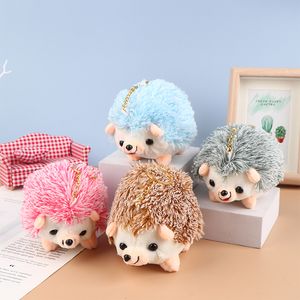 Plush Keychains Kawaii Colorful Hedgehog Toy Cartoon Pendant Soft Stuffed Doll Keychain Backpack Car Bag Key Ring Decoration Kid Gift 1PC 230911