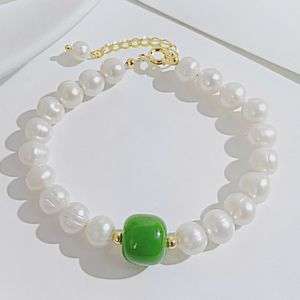Süßwasserperlen-Perlenarmband für Frauen, verstellbarer Armreif, Geschenk, Modeschmuck