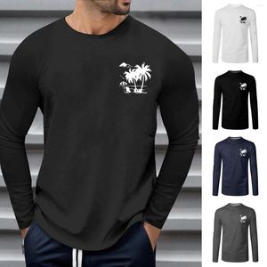 Men's T Shirts Men For Anime Long Sleeve Round Neck Holiday Funny Prints Shirt Extra