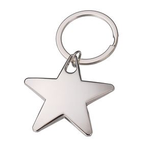 Novelty Zinc Alloy Star Shaped Key Chains Metal Star Key Rings för gåvor Snabb DHL