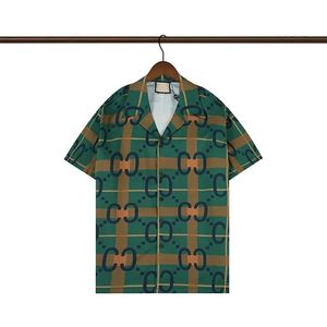 Luxury-Men's Casual Shirts Men High Quality Summer Feather Bronzing Print Shirt Streetwear Top Breattable Short Sleeve296q