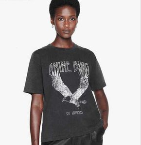 2023 A Bing Niche Eagle Футболка с принтом Жареная снежинка Цветная дизайнерская футболка Женская черная футболка с короткими рукавами Топы Поло 355ess