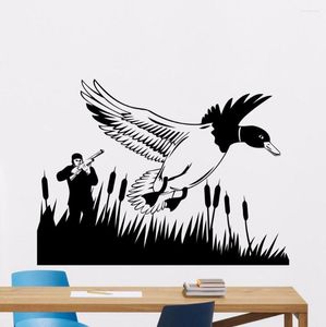 Wall Stickers Hunting Decal Gun Duck Sticker Home Living Room Art Decor With Animal Mural AY0180