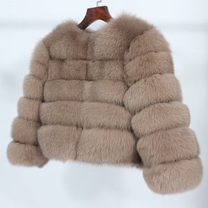 Pele feminina pele falsa casaco de pele real jaqueta de inverno mulheres pele natural guaxinim outerwear o pescoço grosso quente luxo feminino plus size 230908