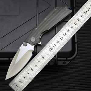 Ny high end -kvalitet Doc Folding Knife D2 Steel Deep Cooling Treatment Full Titanium Alloy Handle Work Sharp Outdoor Camping Cuting Hunt EDC Knives 377