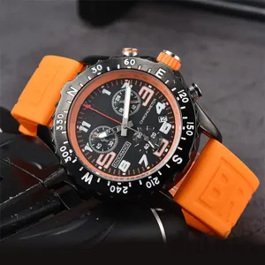 Mükemmel Saat Kadın Moda Montre De Luxe 44mm Deri Kauçuk Kayış Çok Kadranlar Çalışma İzle Dayanıklılık Pro Avenger Lüks Tasarımcı Saatler Erkekler SB048 C23