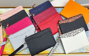 デザイナーバッグの女性長い財布ヒョウ柄のレタージッパークラッチバッグハンドバッグブラックピンクのピンクのレディースコイン財布ブランドホローアウトストレージウォレット