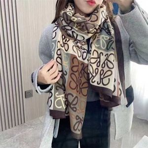 10% rabatt på halsduk Fashion Autumn Winter New Warm Scarf Women's Dual Use Cotton and Hemp Känns avancerad ljus lyx mångsidig stor sjal