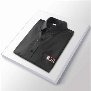 2023 luxury designer men's shirts fashion casual business social and cocktail shirt brand Spring Autumn slimming the most fas301H
