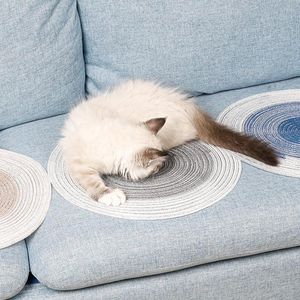 Cat Beds Summer Cooling Mats Blanket Pet Cats Sofa Portable Tour Camping Yoga Sleeping Accessories Cotton Thread Woven