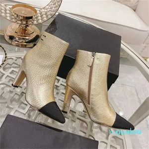 Designer -Luxury Boot Ladys Sexig modekomfort Vattentäta högklackade skor