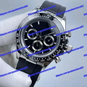 8 Model Watch 2813 Automatisk mekanisk rörelse 40mm Dial Ceramic Bezel Cosmograph 126519 Untimed Mechanical Automatic M126519LN-0002 Herrklocka gummiband